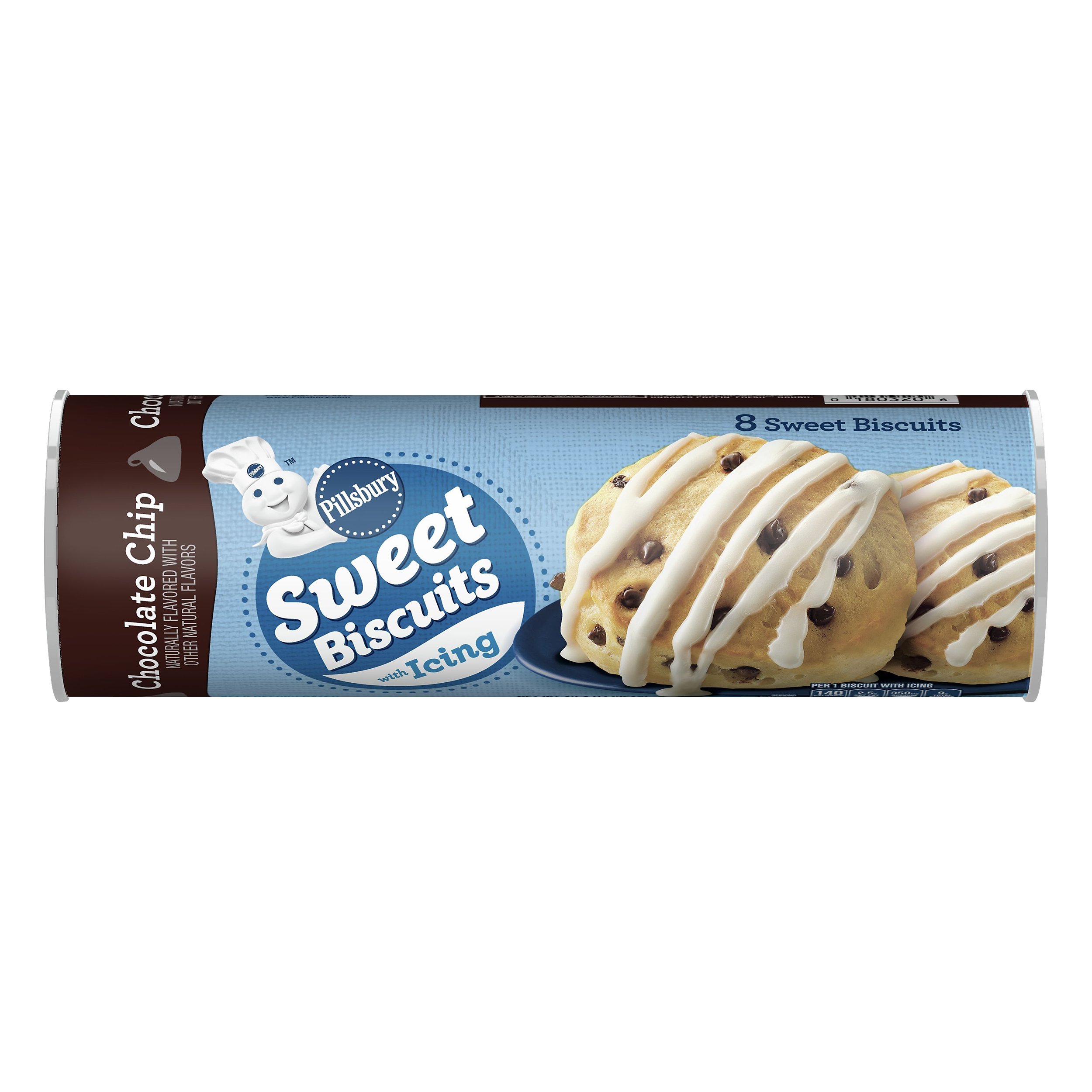 Pillsbury Chocolate Chip Sweet Biscuits with Icing - Shop Biscuit & Cookie Dough at H-E-B