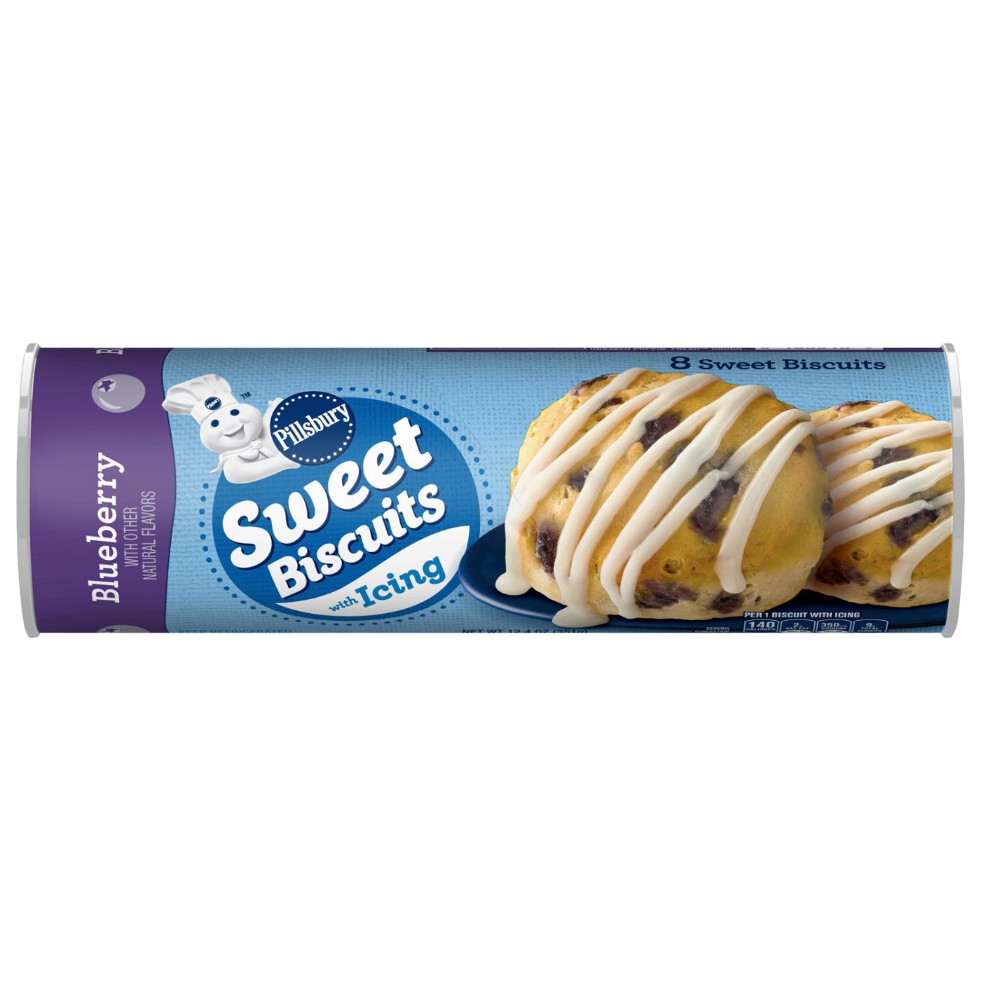 Pillsbury Blueberry Sweet Biscuits with Icing; image 1 of 2