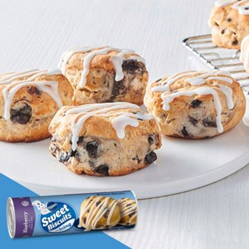 Pillsbury Blueberry Sweet Biscuits with Icing, 8 ct