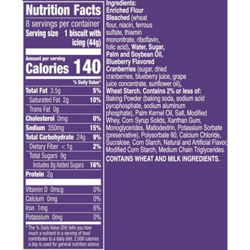 Pillsbury Blueberry Sweet Biscuits with Icing, 8 ct