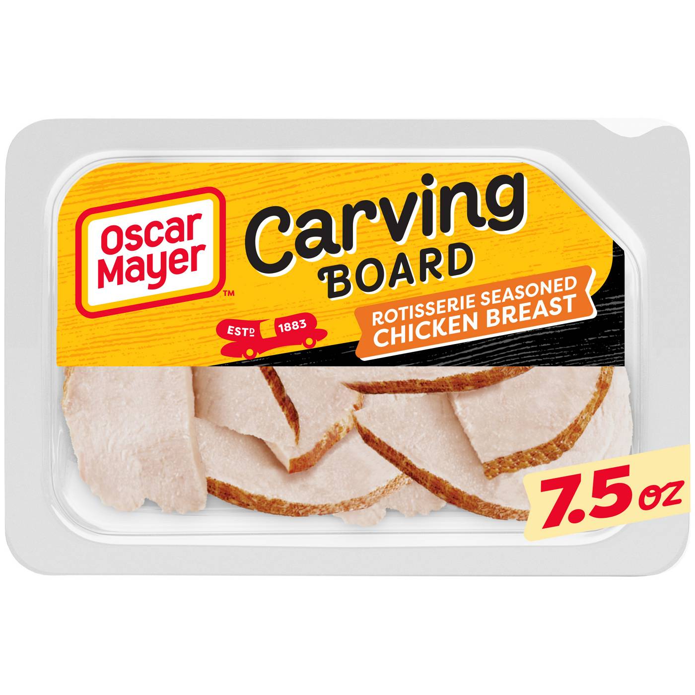 Oscar Mayer Carving Board Rotisserie Seasoned Sliced Chicken Breast Lunch Meat; image 1 of 4