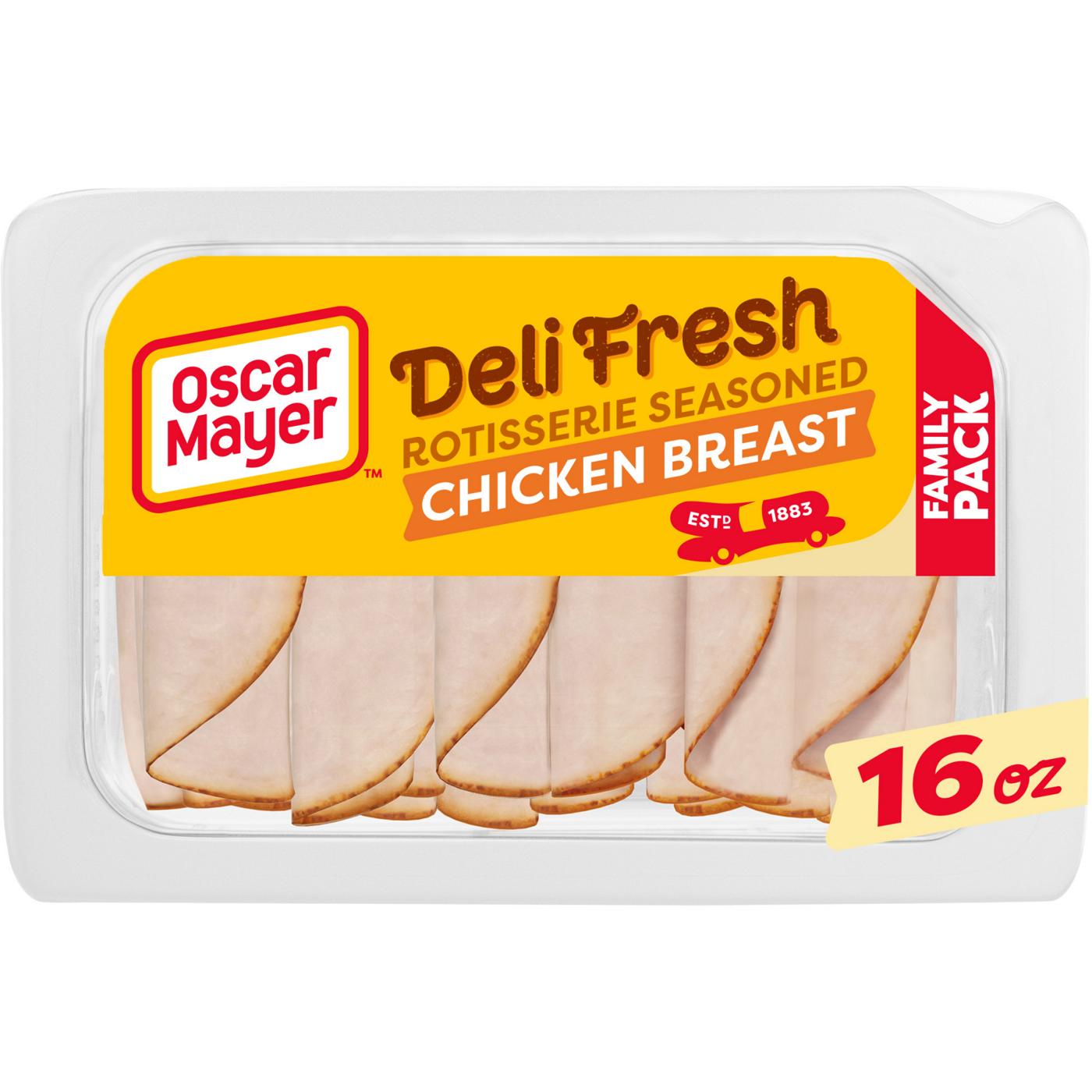 Oscar Mayer Deli Fresh Rotisserie Seasoned Chicken Breast Lunch Meat - Family Pack; image 1 of 5