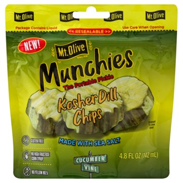 Mt. Olive Munchies Kosher Dill Chips, 4.8 oz