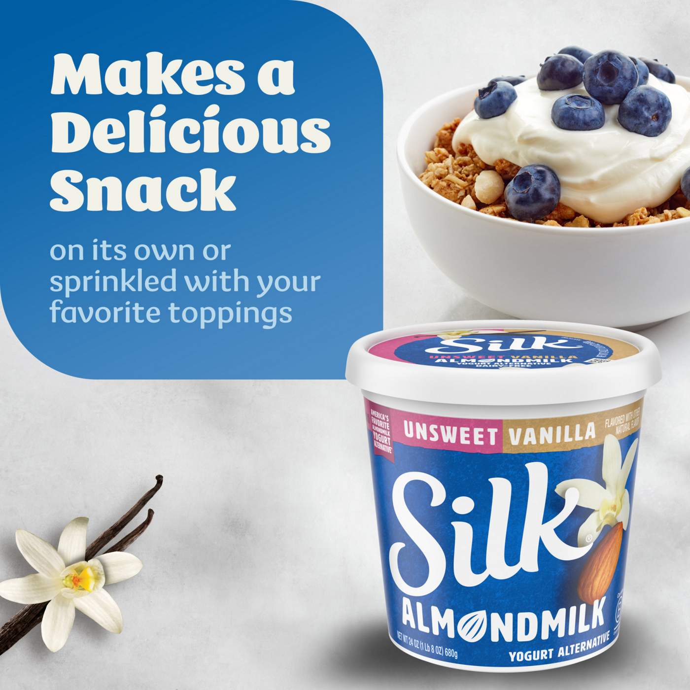 Silk Unsweetened Vanilla Almond Milk Yogurt Alternative; image 9 of 9