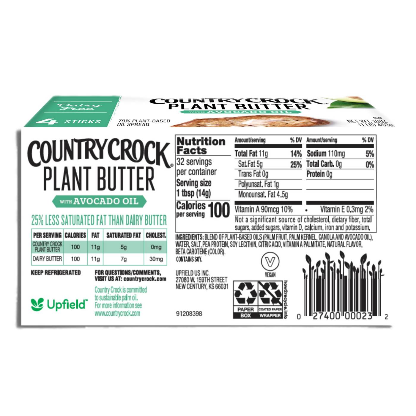 Country Crock Dairy Free Plant Butter with Avocado Oil Sticks; image 7 of 10