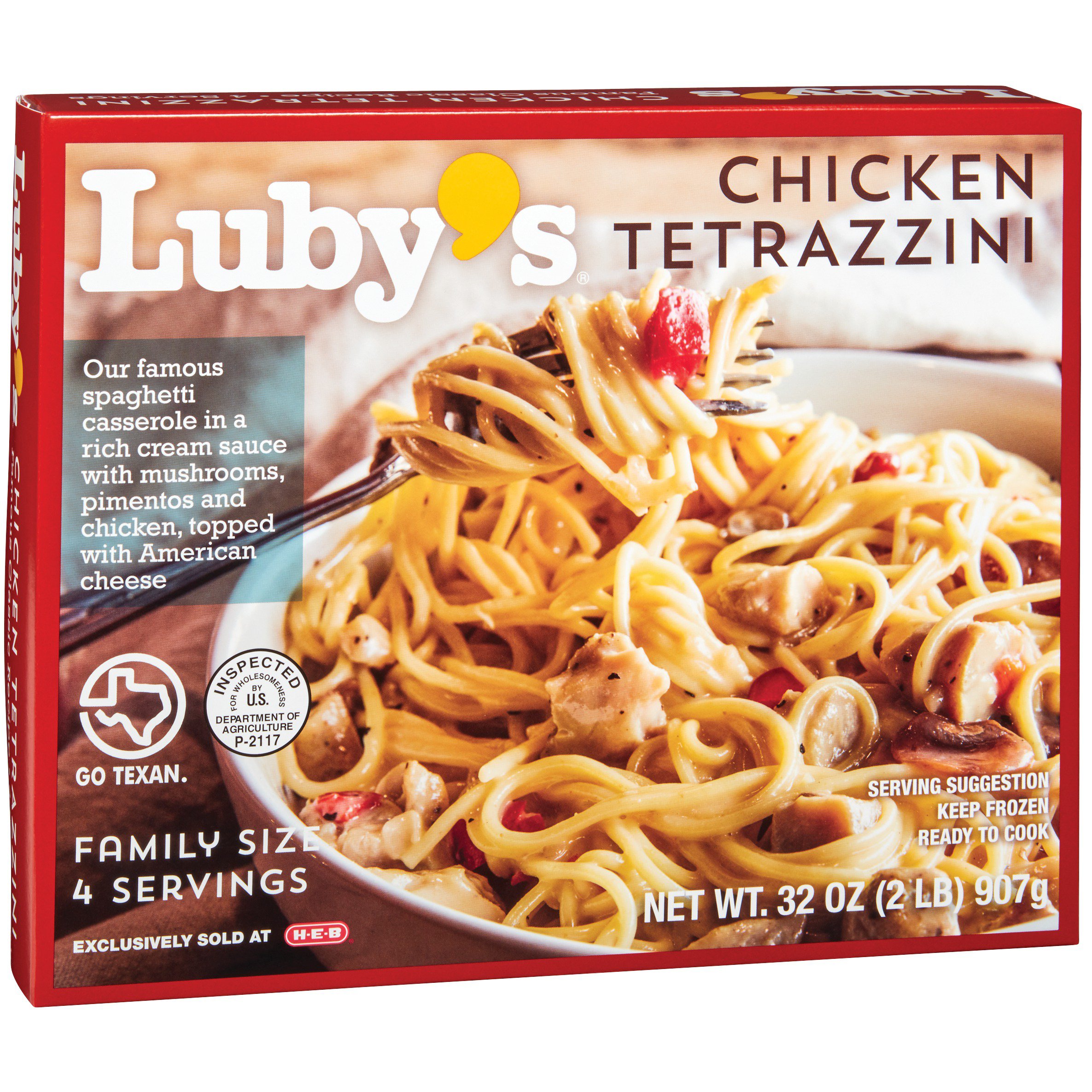 Luby's Frozen Chicken Tetrazzini - Family-Size, 32 oz