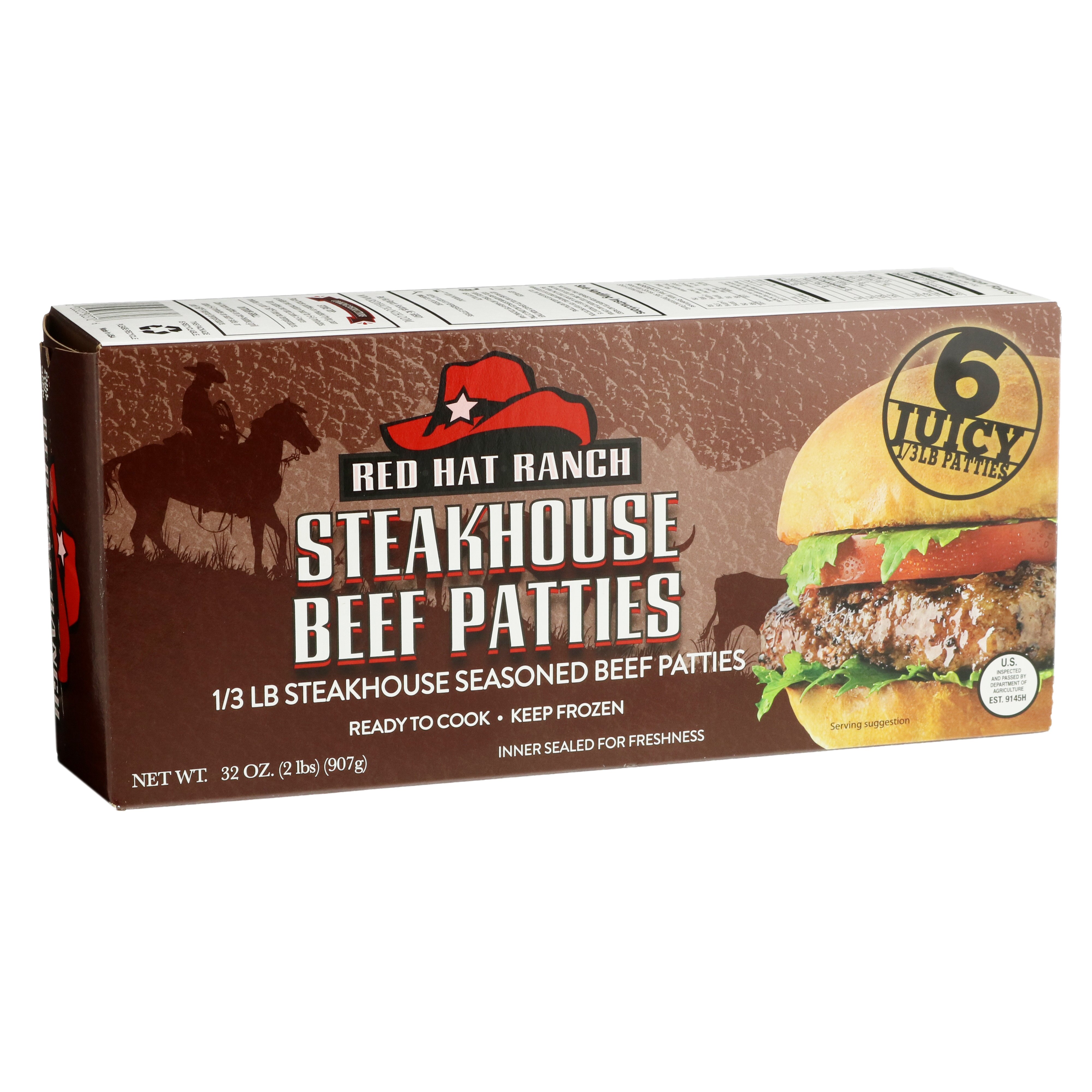 Red Hat Ranch Steakhouse Beef Patties - Shop Beef at H-E-B