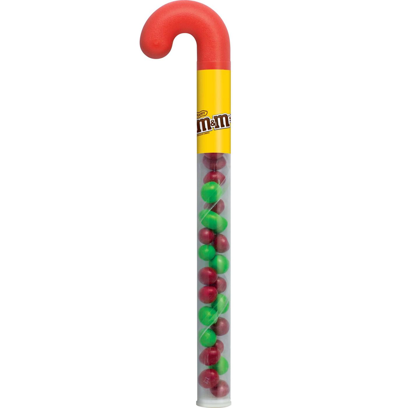 M&M'S Peanut Milk Chocolate Holiday Candy Cane; image 1 of 4