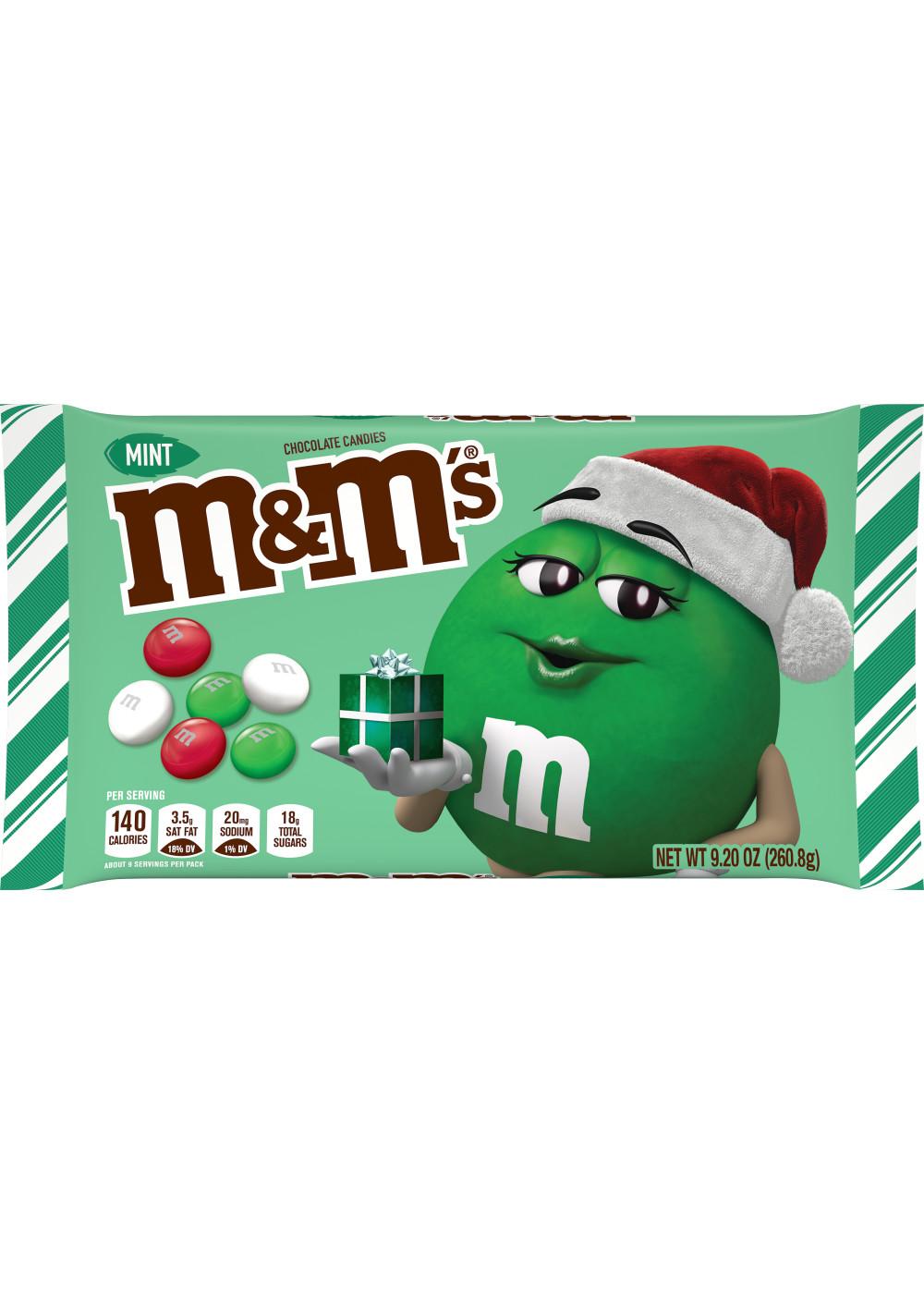 M&M's Holiday White Peppermint Chocolate Candy, 8 Oz. 
