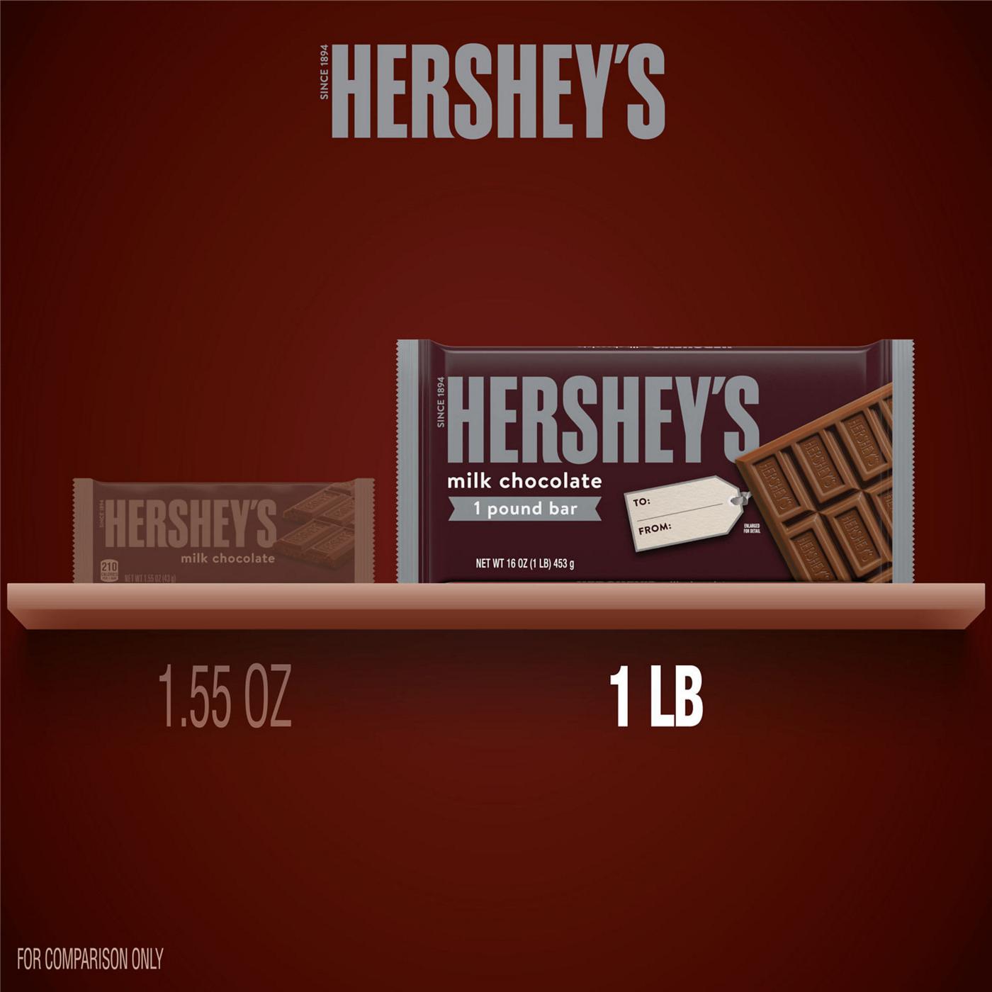 Hershey's One Pound Milk Chocolate Christmas Candy Bar; image 4 of 13