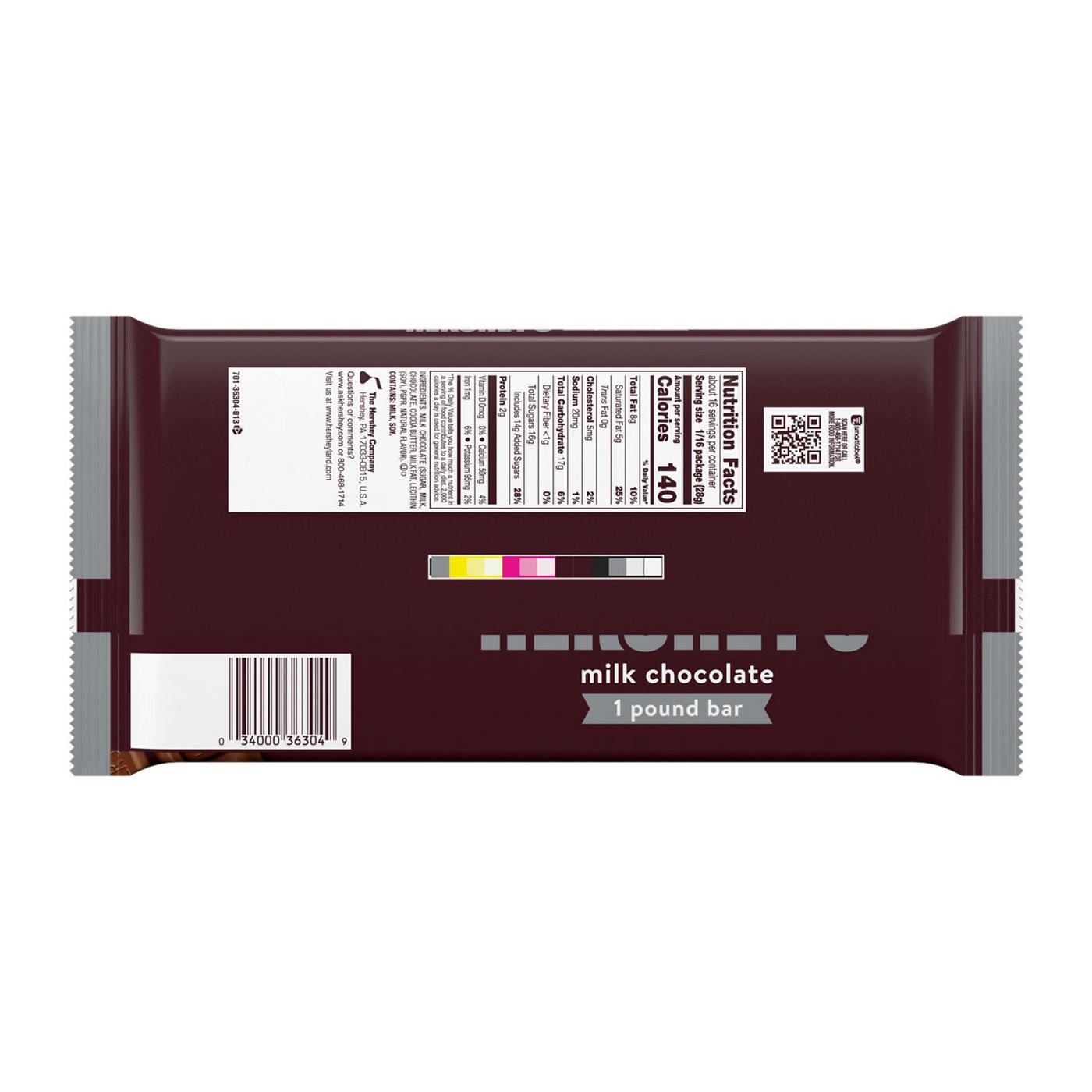 Hershey's One Pound Milk Chocolate Christmas Candy Bar; image 6 of 13