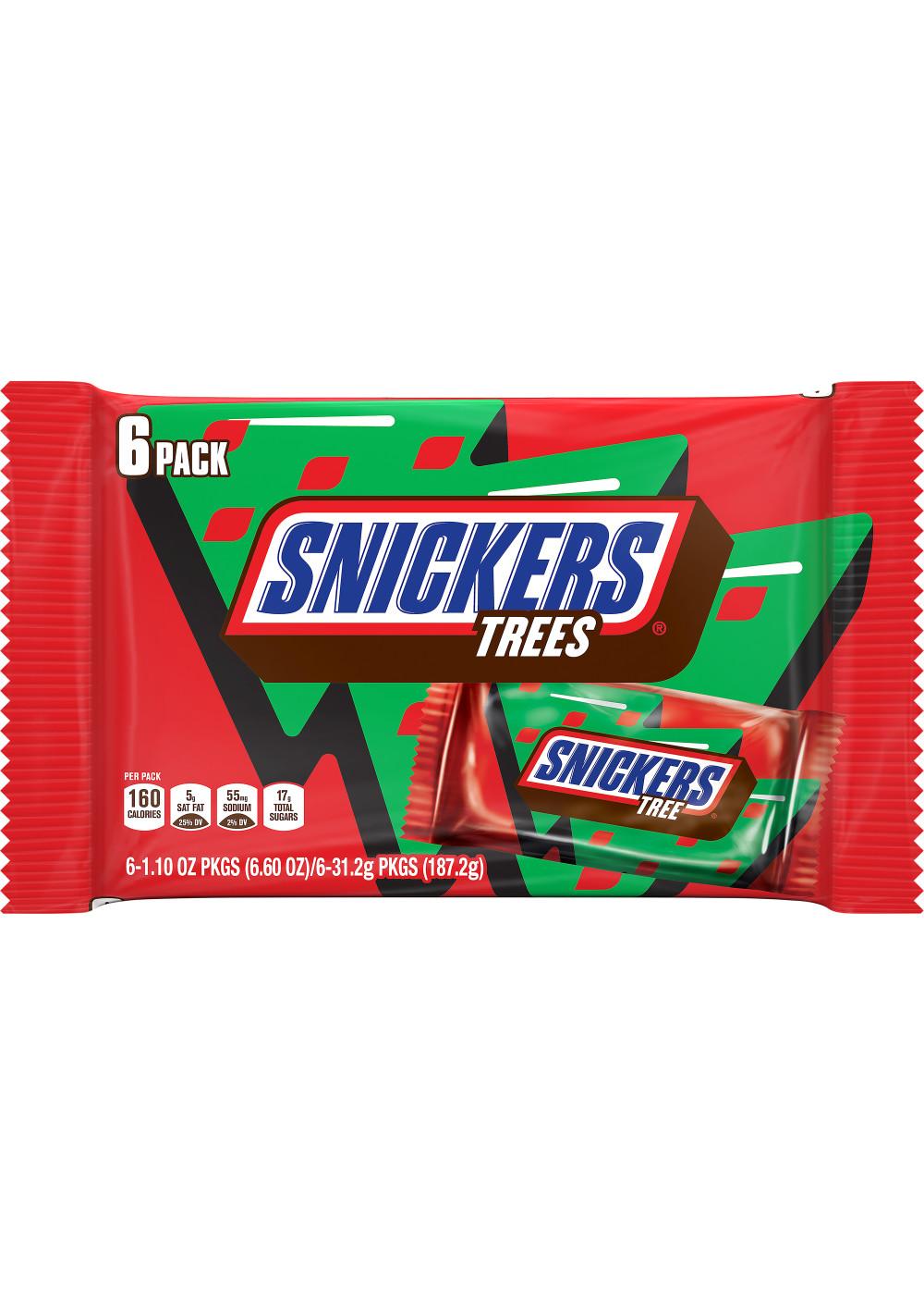 Snickers Trees Chocolate Holiday Candy Bars; image 1 of 7