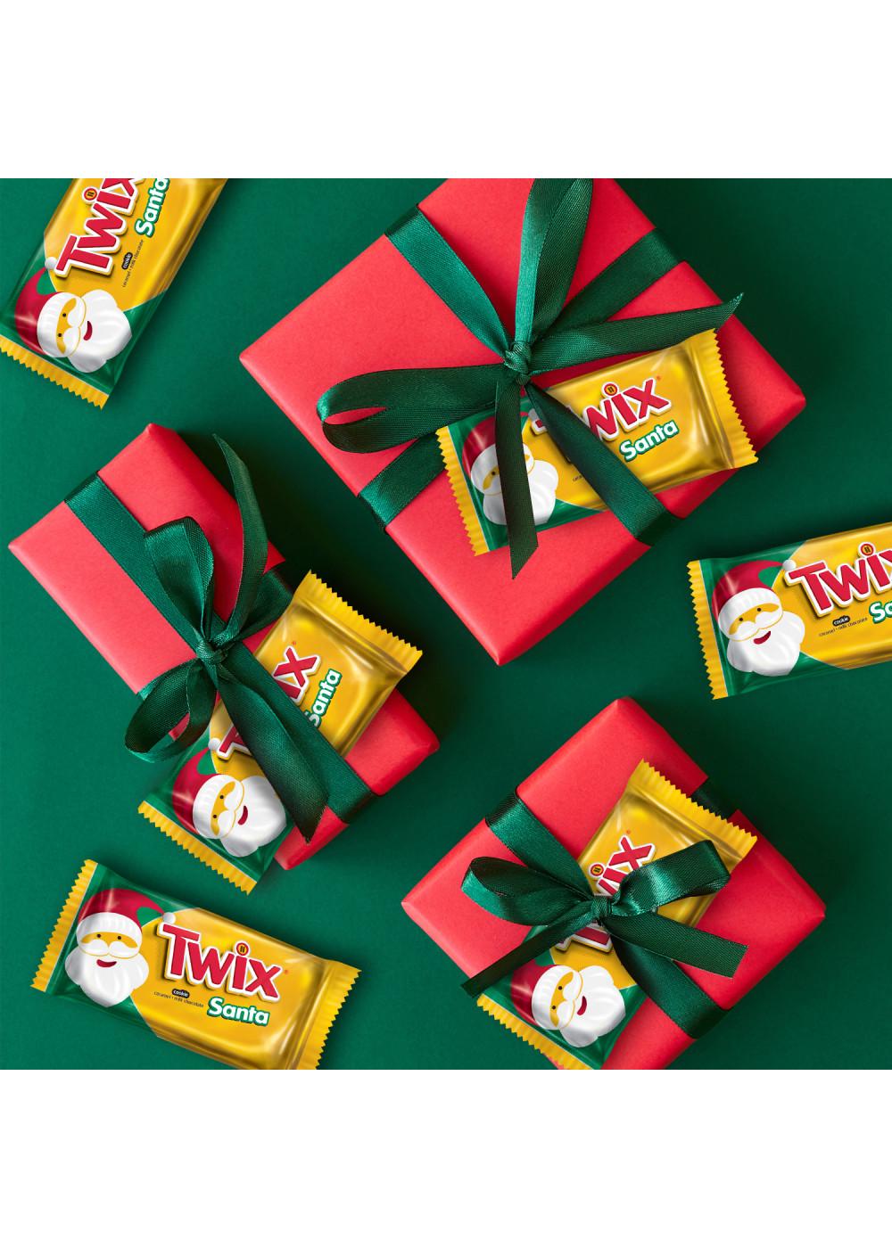 Twix Santas Caramel Milk Chocolate Christmas Candy Bars; image 3 of 7