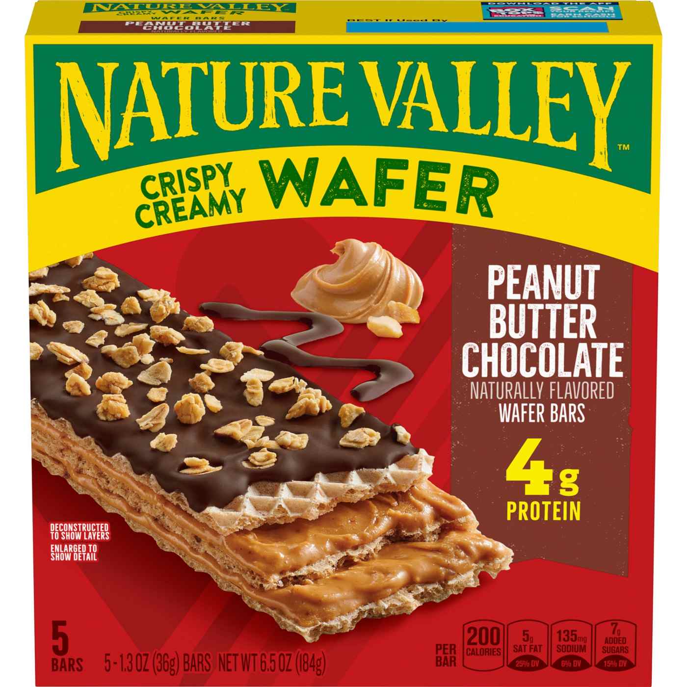 Nature Valley Peanut Butter Chocolate Crispy Creamy Wafer Bars; image 1 of 3