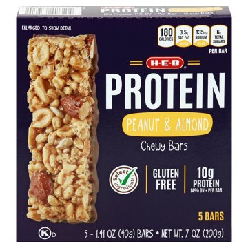 H-E-B 10g Protein Chewy Bars - Peanut & Almond