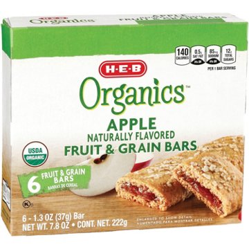 H-E-B Organics Fruit & Grain Bars - Apple
