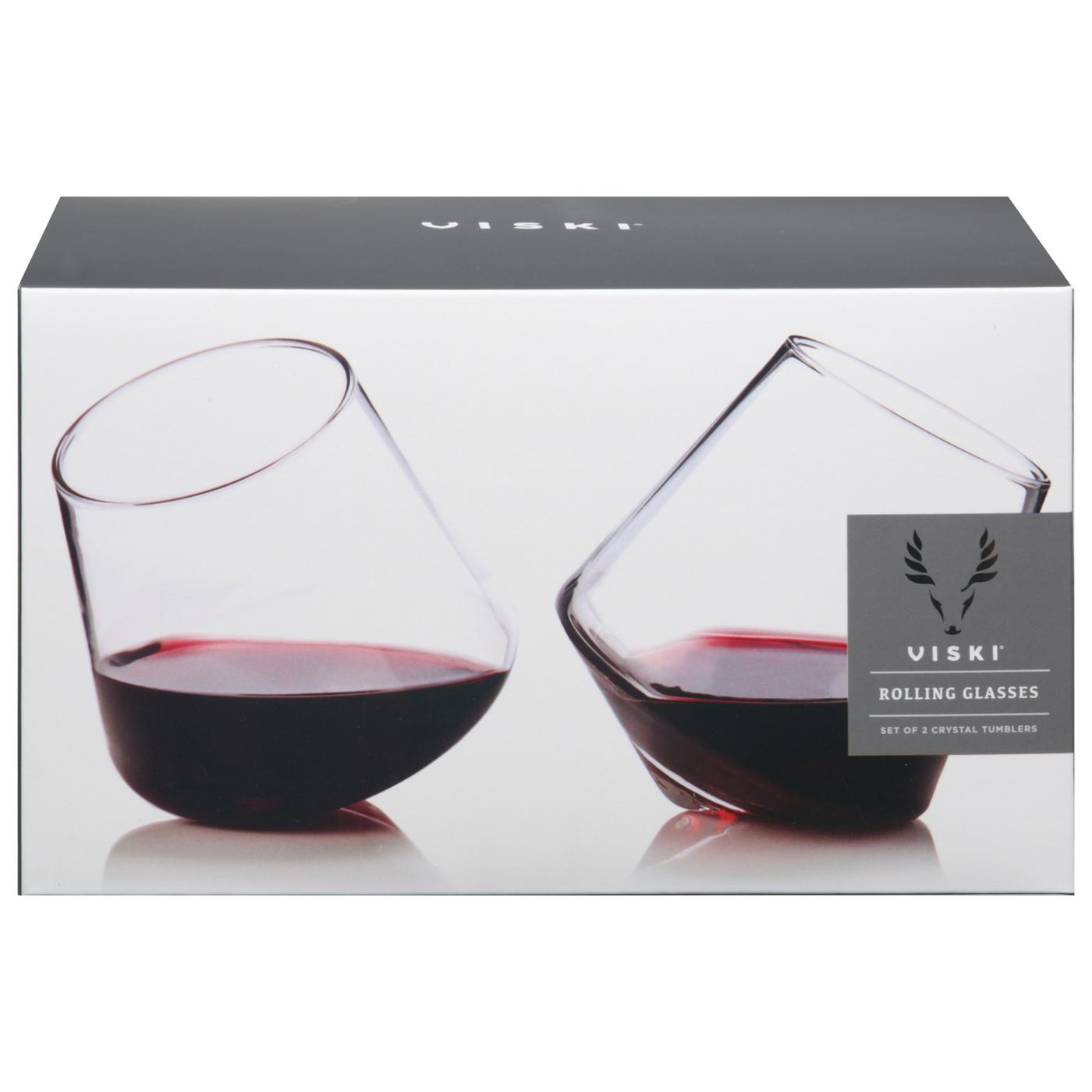 Viski Rolling Glasses Crystal Tumblers, 2 Pk; image 1 of 2