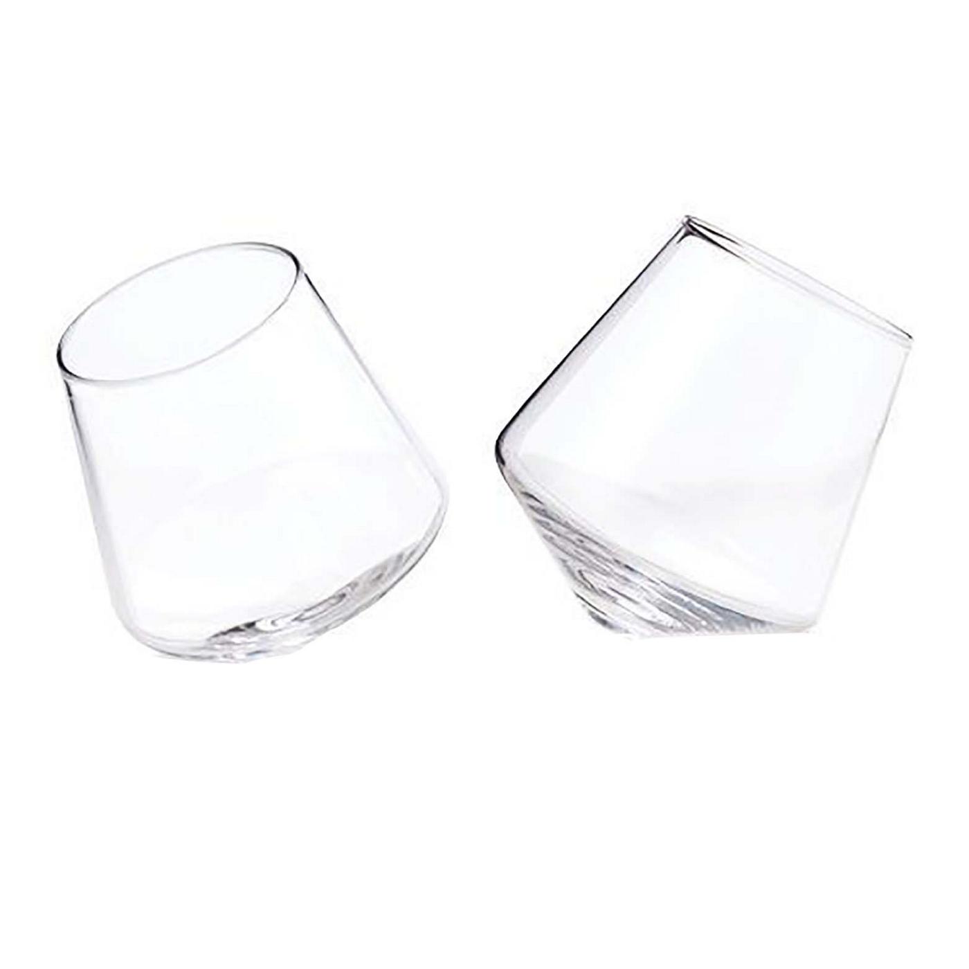 Viski Rolling Glasses Crystal Tumblers, 2 Pk; image 2 of 2