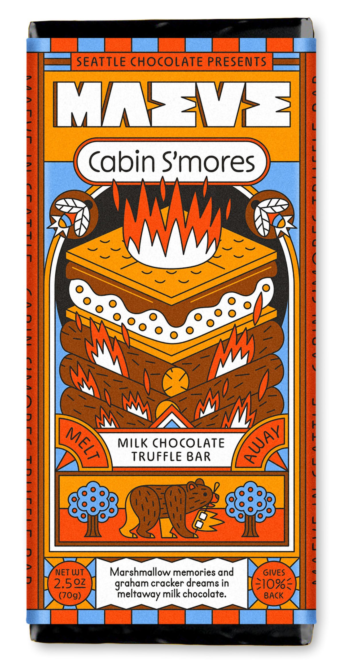 Maeve Cabin S'mores Milk Chocolate Truffle Bar, 2.5 oz | Central Market ...