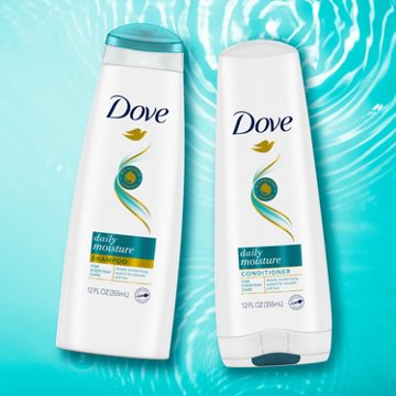 Dove Shampoo & Conditioner Daily Moisture, 2 Pk, 24 oz