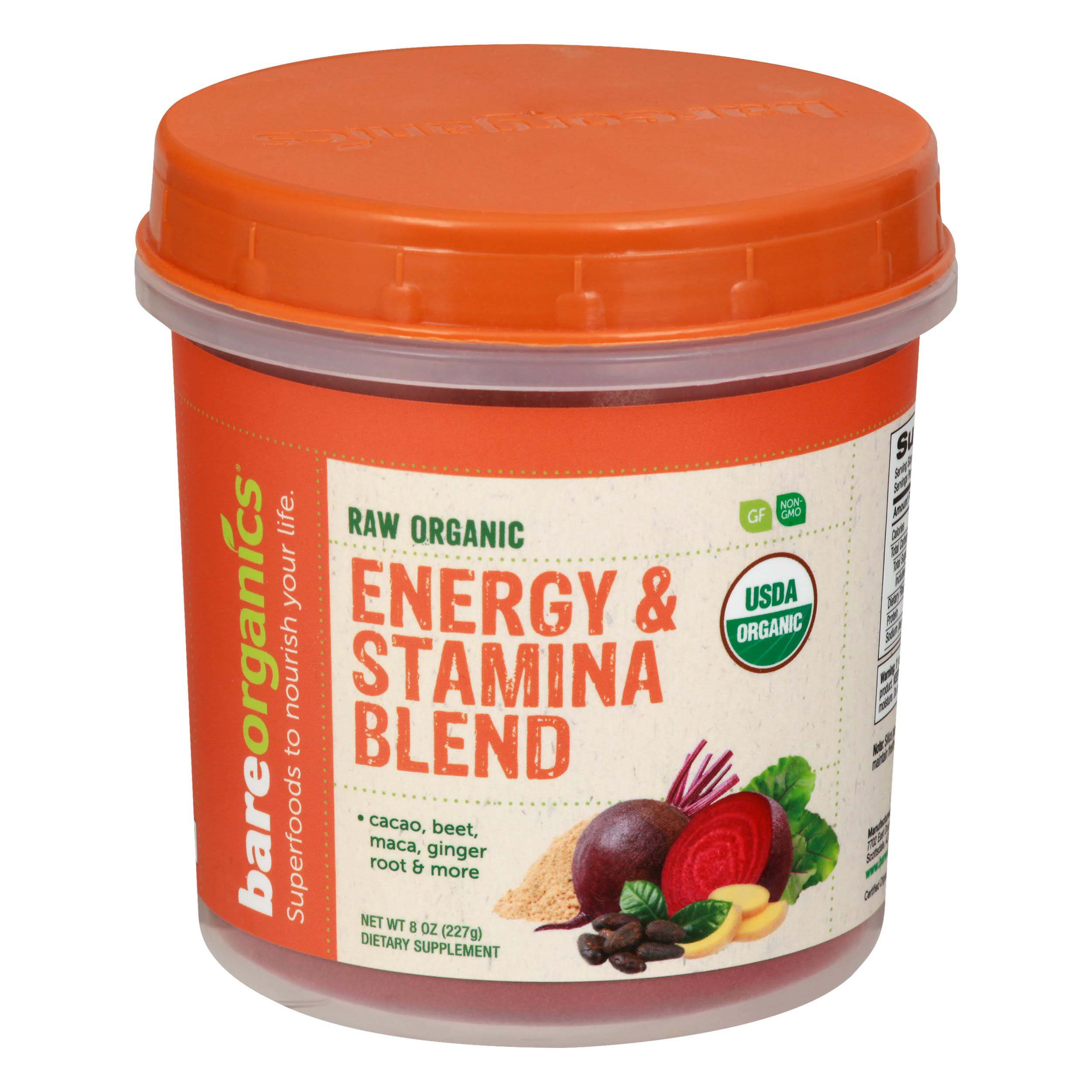 Bare Organics Raw Organic Energy & Stamina Blend, 8 oz