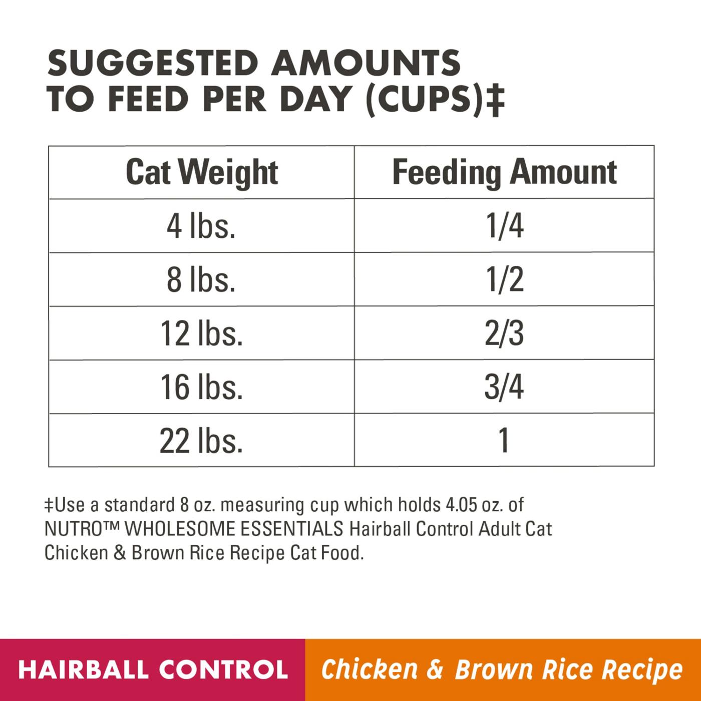 Nutro Wholesome Essentials Hairball Control Chicken & Brown Rice Dry Cat Food; image 4 of 4