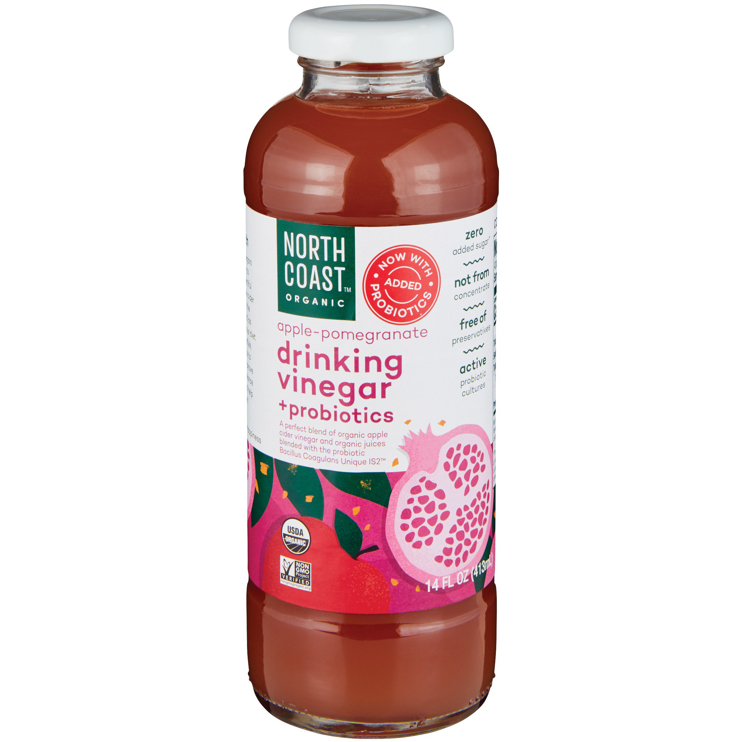 North Coast Organic Organic Apple Pomegranate Drinking Vinegar Shop Juice At H E B