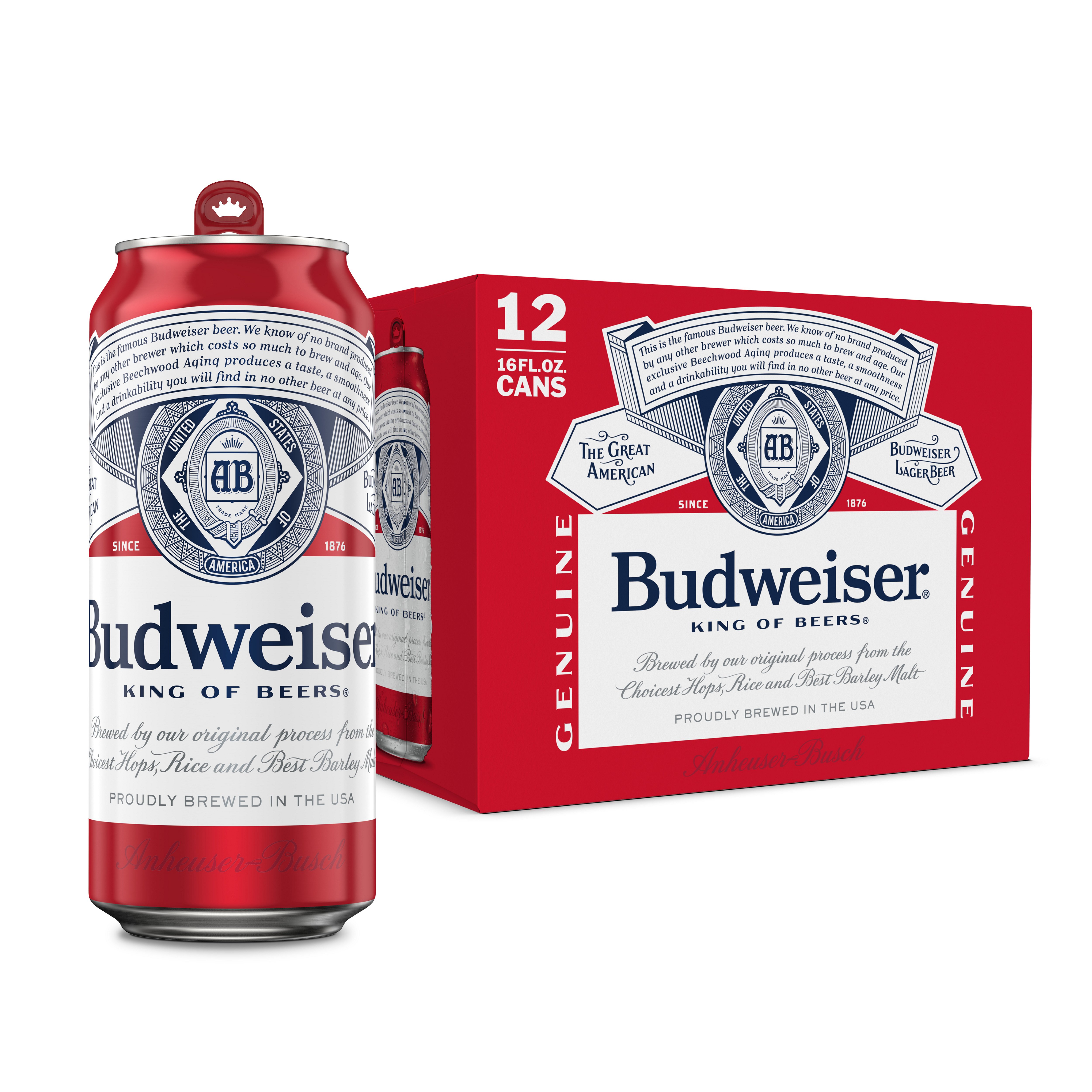 Budweiser Lager Beer Cans, 12 pack - Shop Beer at H-E-B