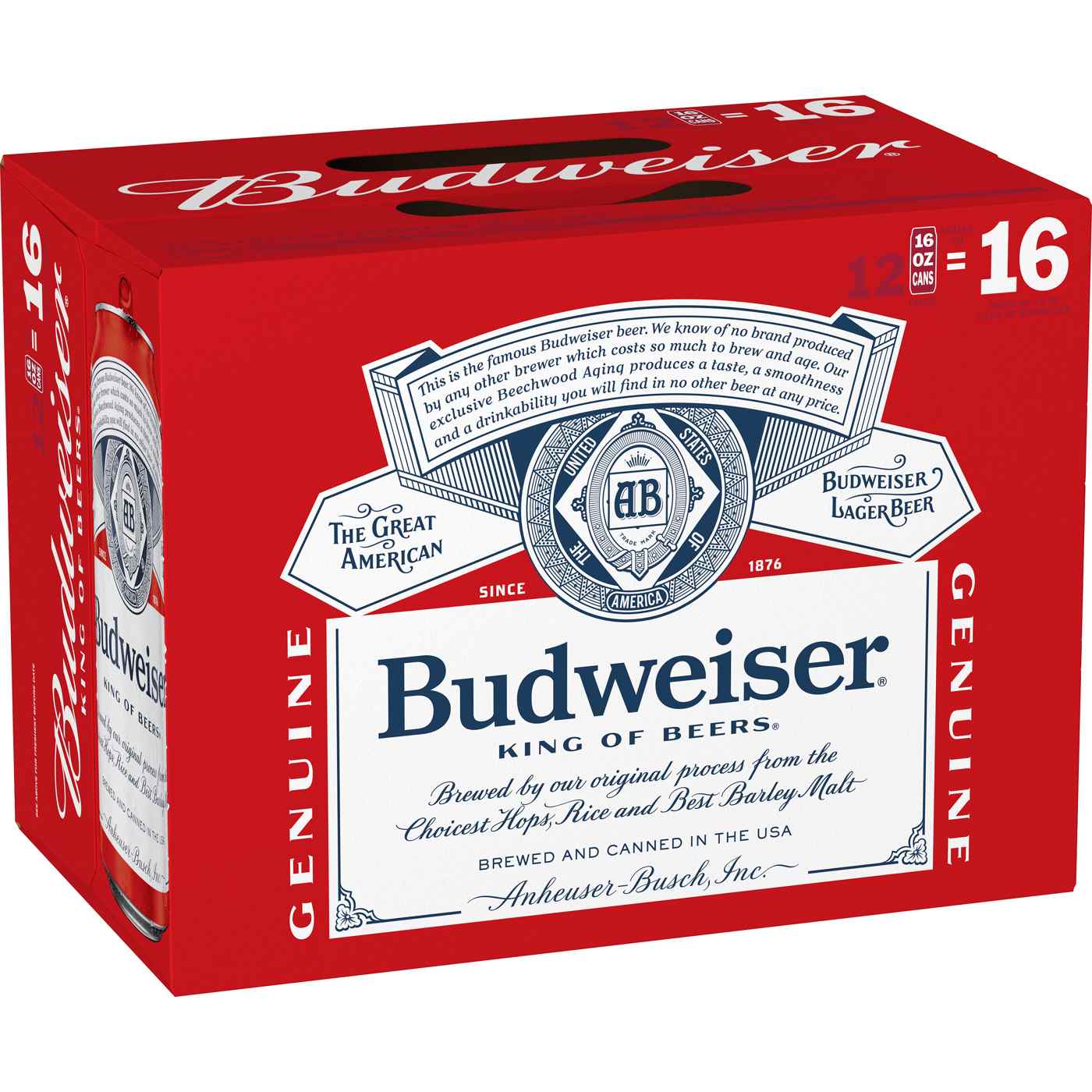 Budweiser Beer 16 oz Cans; image 1 of 2