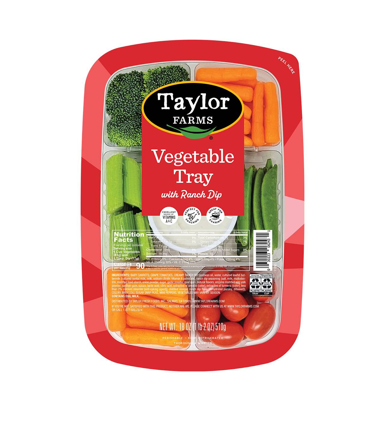 Taylor Farms Veggie Tray with Ranch; image 1 of 7