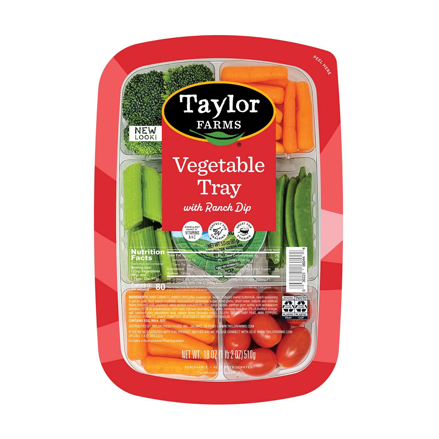 Taylor Farms Veggie Tray with Ranch; image 2 of 7