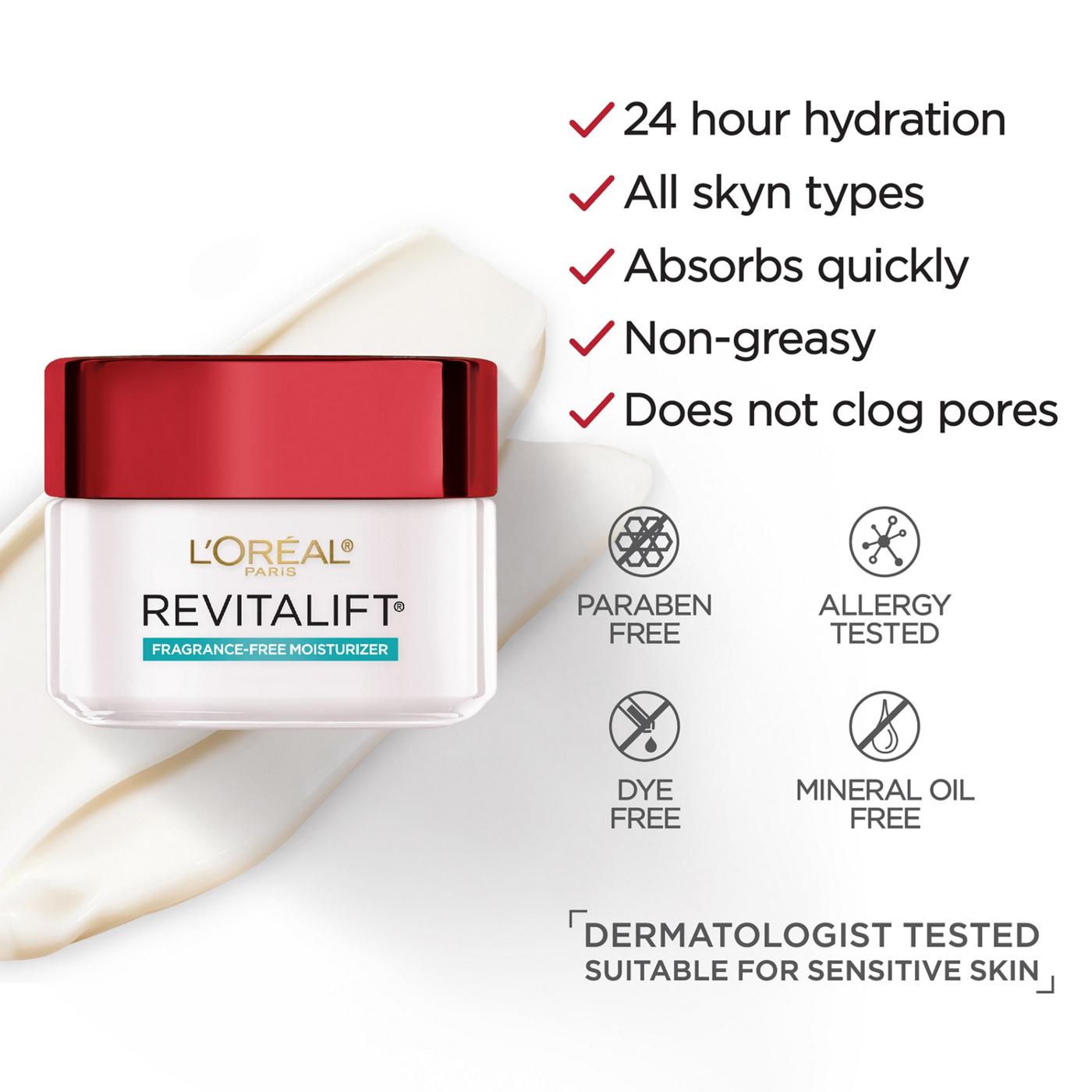 L'Oréal Paris Revitalift Anti-Aging Face and Neck Cream Fragrance Free; image 2 of 8