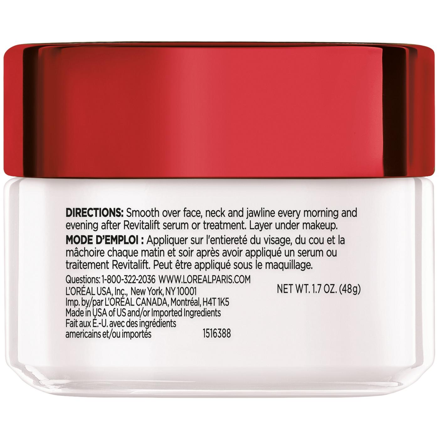 L'Oréal Paris Revitalift Anti-Aging Face and Neck Cream Fragrance Free; image 3 of 8