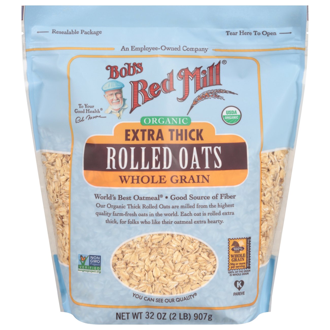 Bob's Red Mill Organic Extra Thick Rolled Oats - Shop Oatmeal & Hot ...