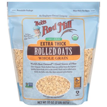 Bob's Red Mill Organic Extra Thick Rolled Oats, 32 oz