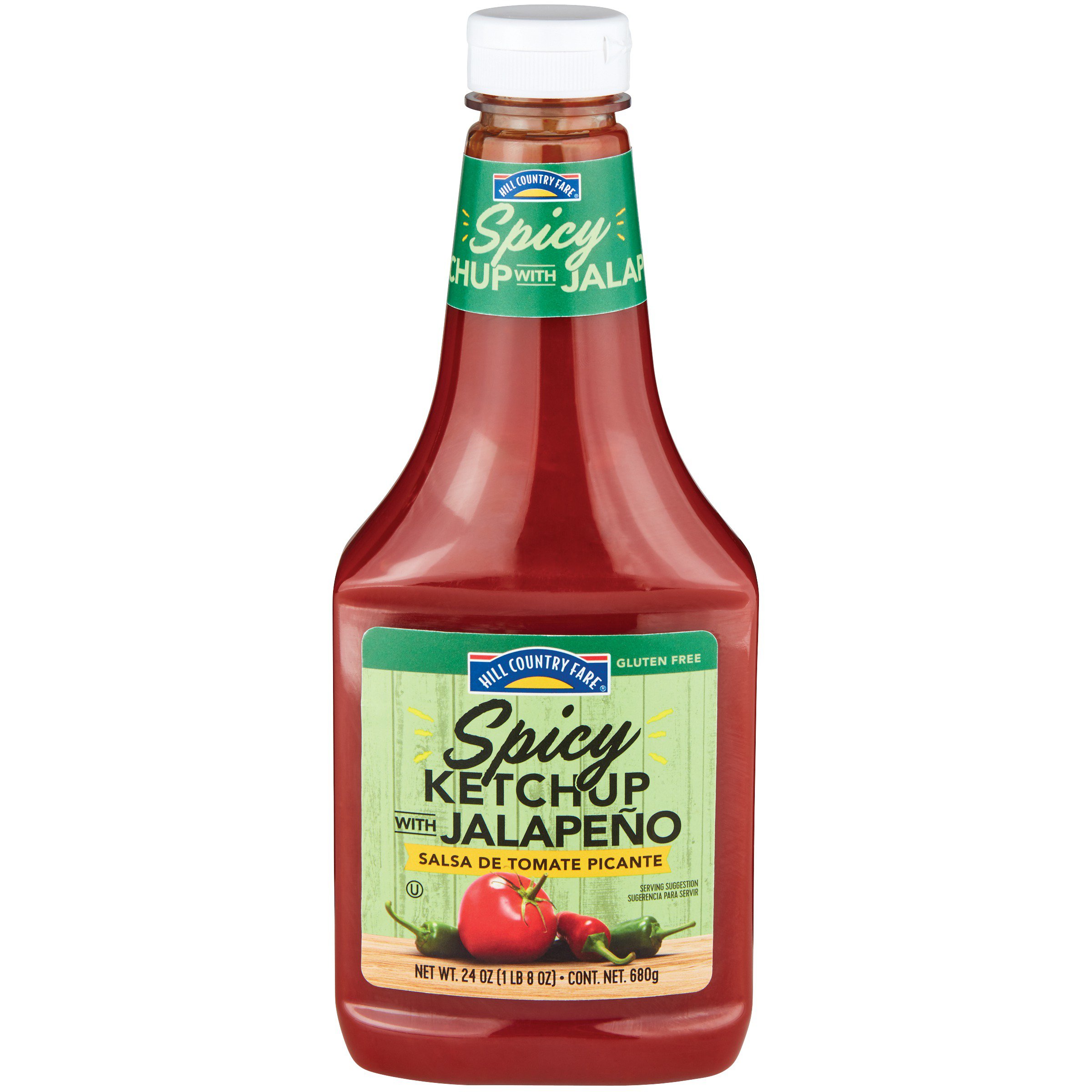 Hill Country Fare Spicy Ketchup with Jalapeno Shop Ketchup at HEB