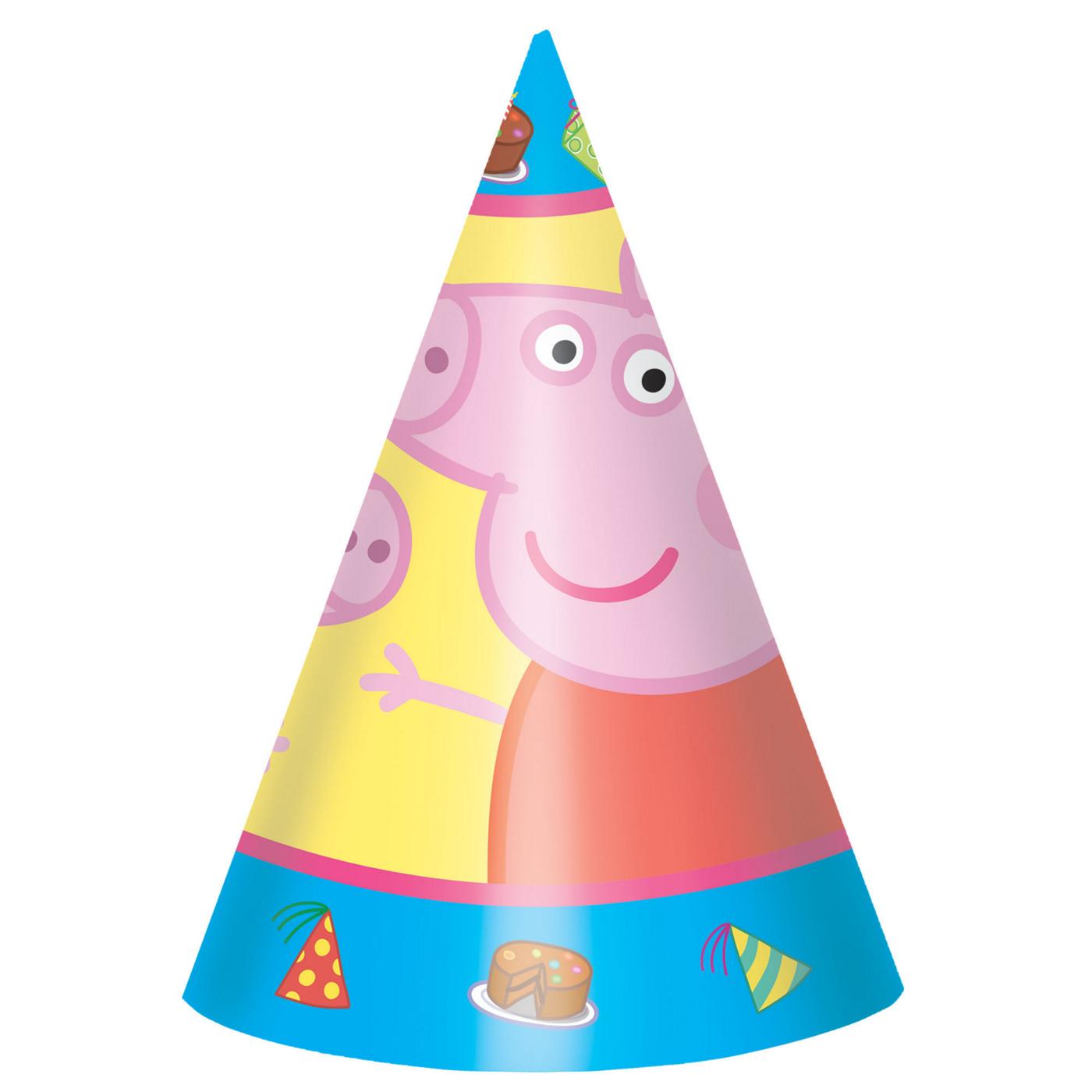 Amscan Peppa Pig Party Hats; image 1 of 2