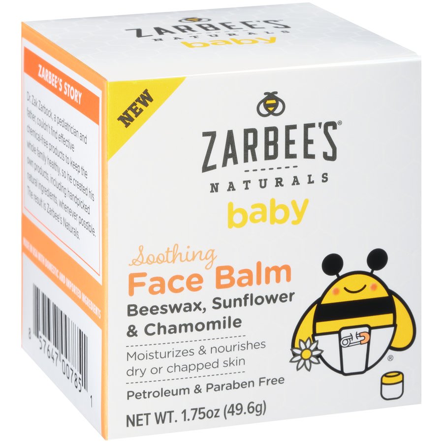 Zarbee's Naturals Baby Soothing Face Balm with Beeswax & Chamomile