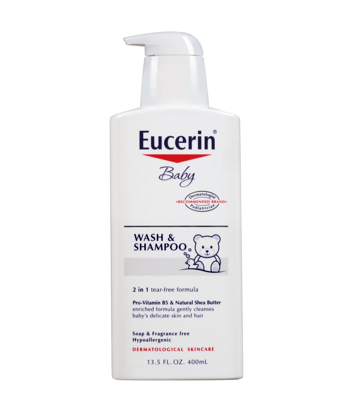 Eucerin Baby Unscented Wash & Shampoo; image 1 of 4