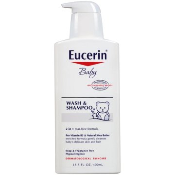 Eucerin Baby Unscented Wash & Shampoo