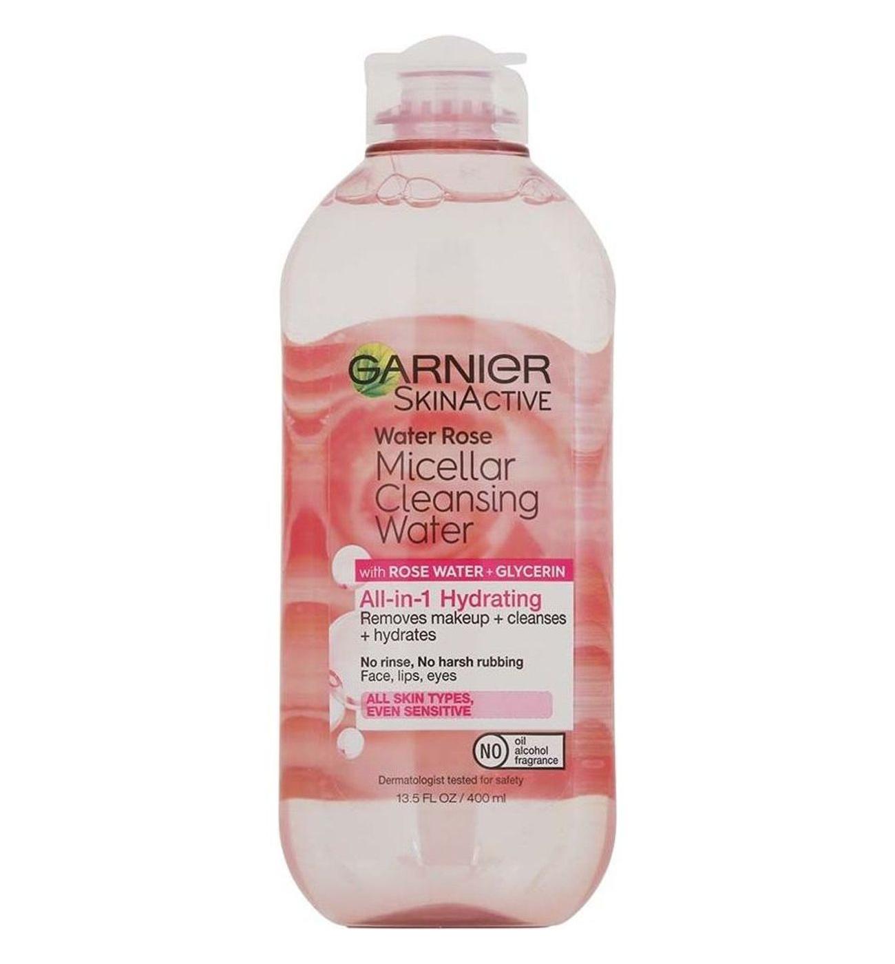 Garnier SkinActive All-in1 Hydrating Micellar Cleansing Rose Water; image 1 of 7