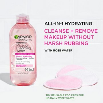 Garnier SkinActive All-in1 Hydrating Micellar Cleansing Rose Water, 13.5 oz