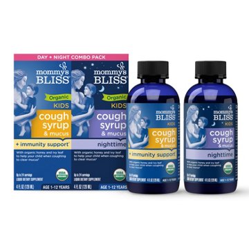 Mommy's Bliss Organic Day & Night Kids Cough Syrup Combo Pack, 8oz