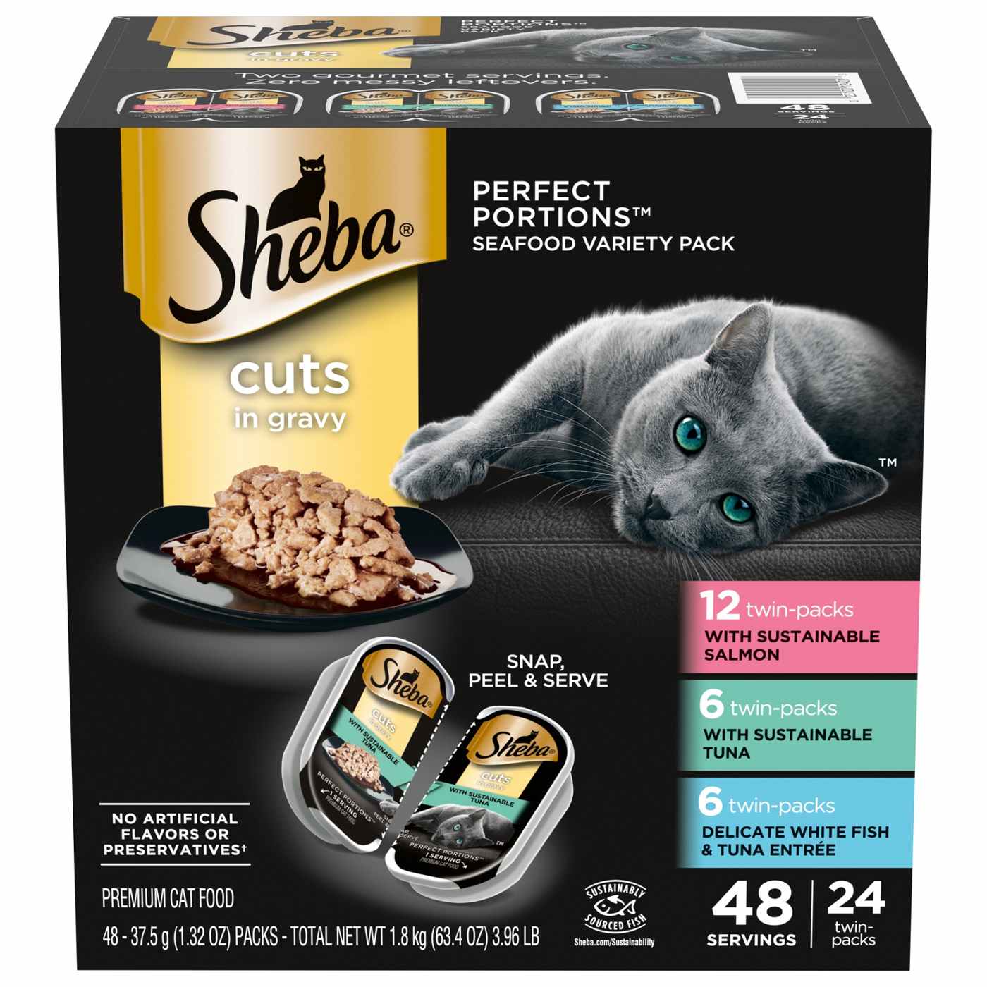 Sheba Perfect Portions Wet Cat Food Variety Pack - Seafood ; image 1 of 2