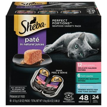Sheba Perfect Portions Wet Cat Food Pate Twin-Pack Trays