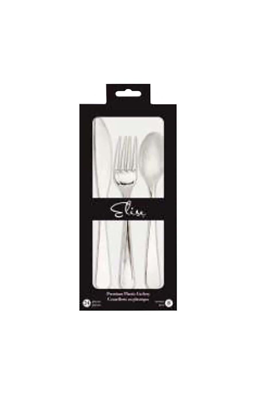 Creative Converting Plastic Knives, Forks & Spoons Combo Set - Metallic Silver; image 2 of 2