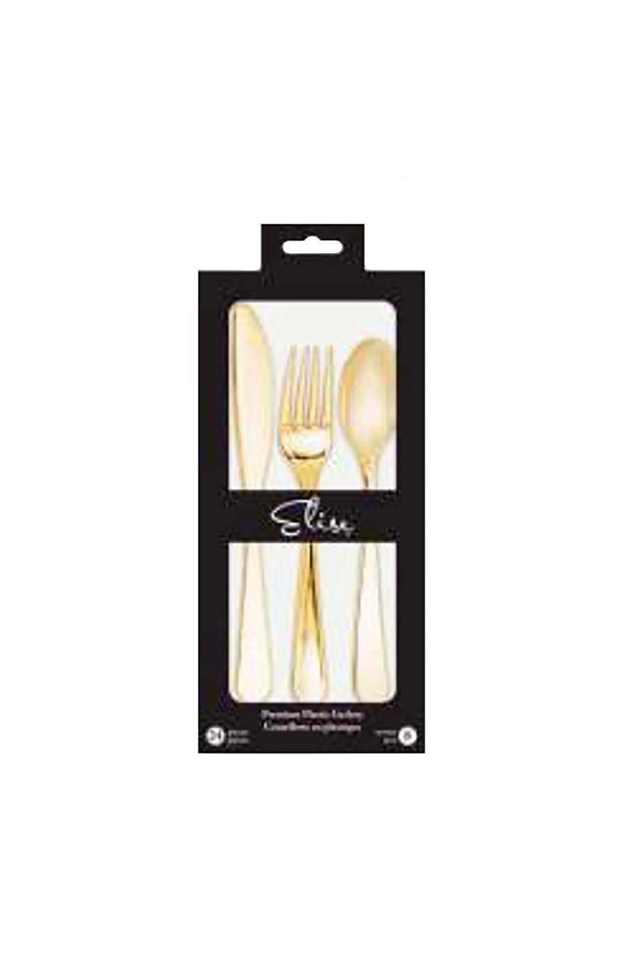Creative Converting Plastic Knives, Forks & Spoons Combo Set - Metallic Gold; image 2 of 2