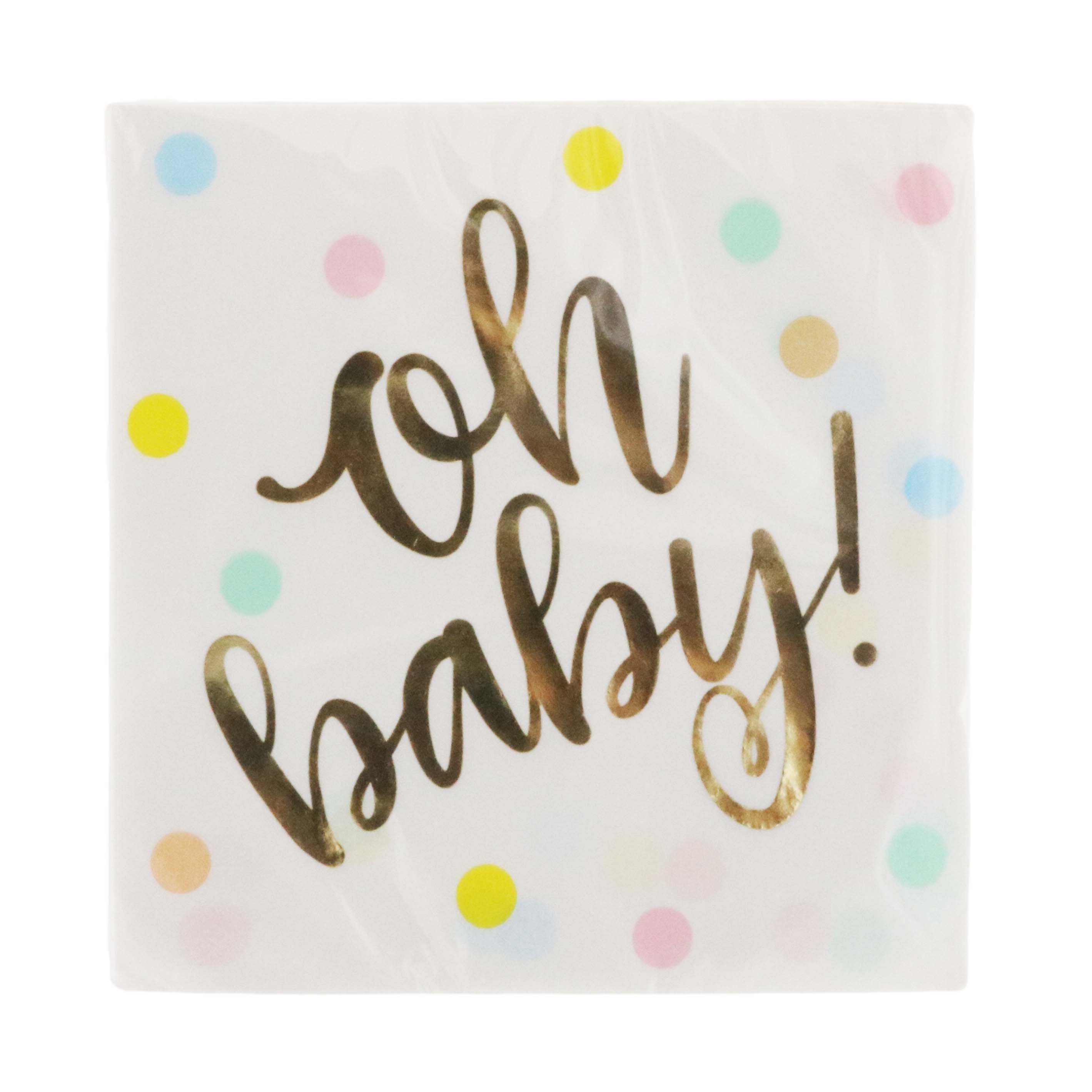 Unique Oh Baby Gold Baby Shower Dinner Napkins Shop Napkins & Table