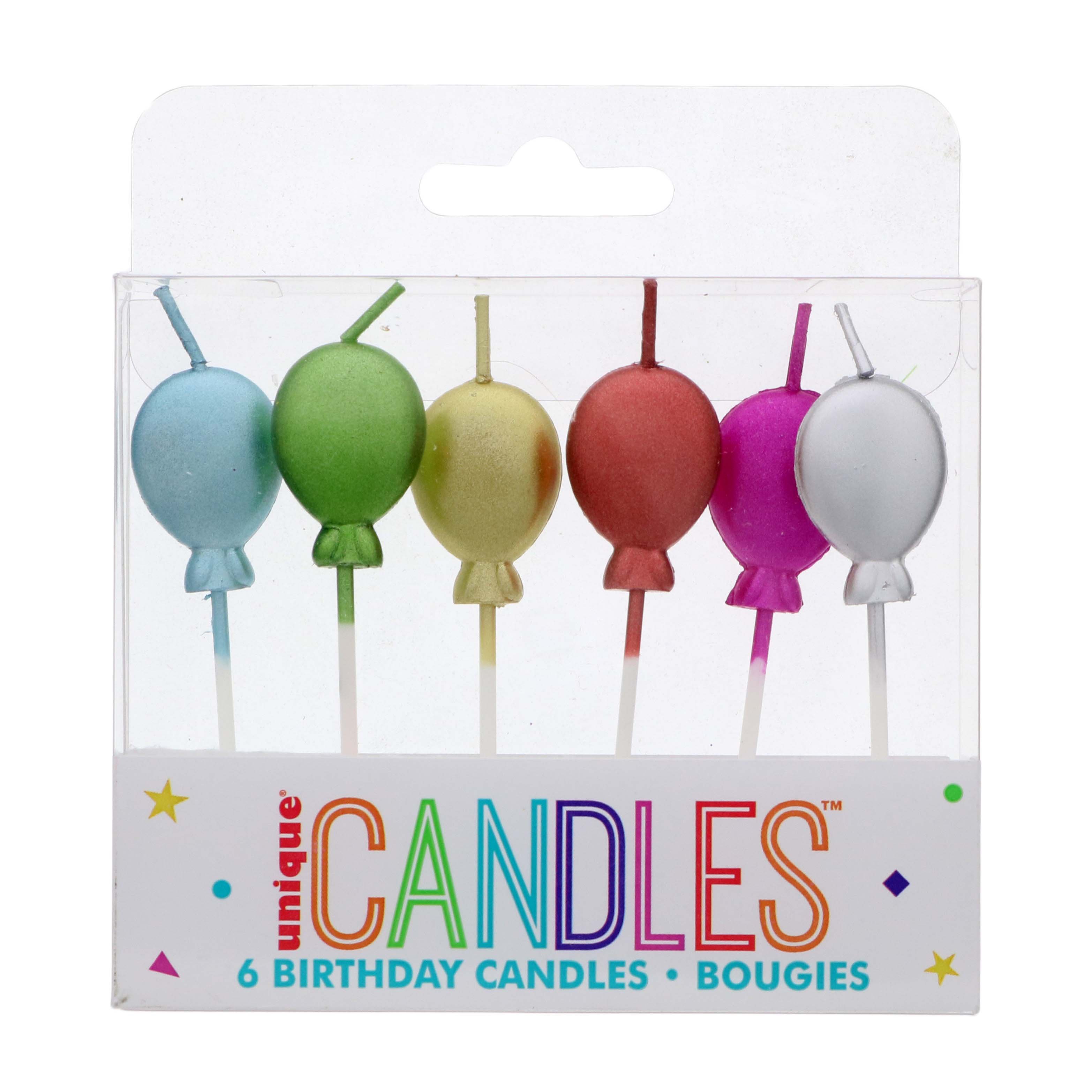 Unique Metallic Balloon Birthday Candles - Shop Party Supplies At H-E-B