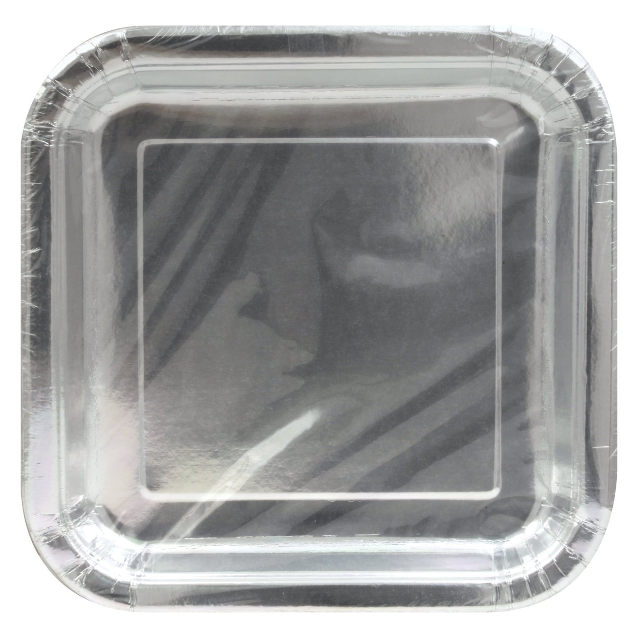 Unique Silver Foil Square Paper Plates, 9 in. Shop Plates & Bowls at HEB